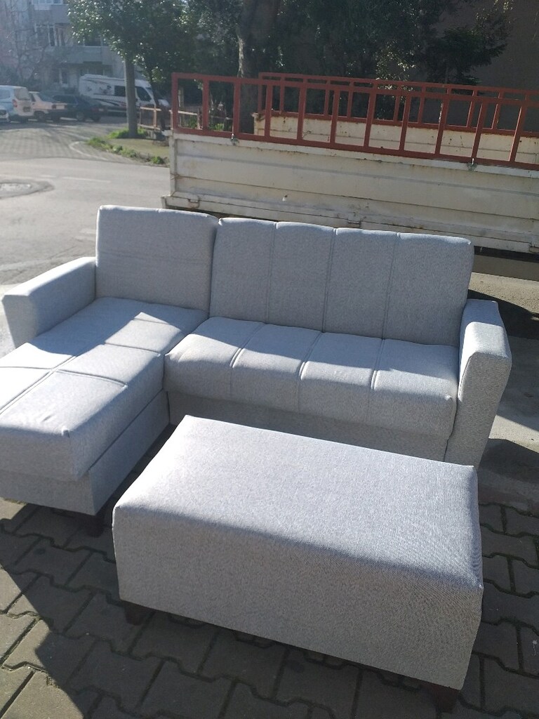 Yatak olabilen altı sandıklı sıfır LKoltuklar silinebilen kumas - 5