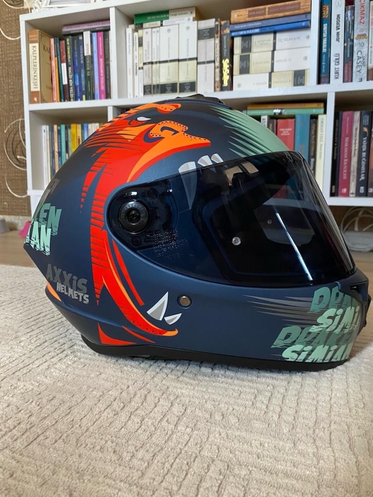 AXXİS Draken S Simian B6 Mat Full Face Kapalı Kask S beden - 12