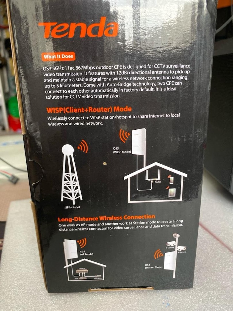 Tenda OS3 5Ghz 11Ac 867Mbps 12DBI Outdoor CPE SIFIR ÜRÜN 5Km Access Po - 7