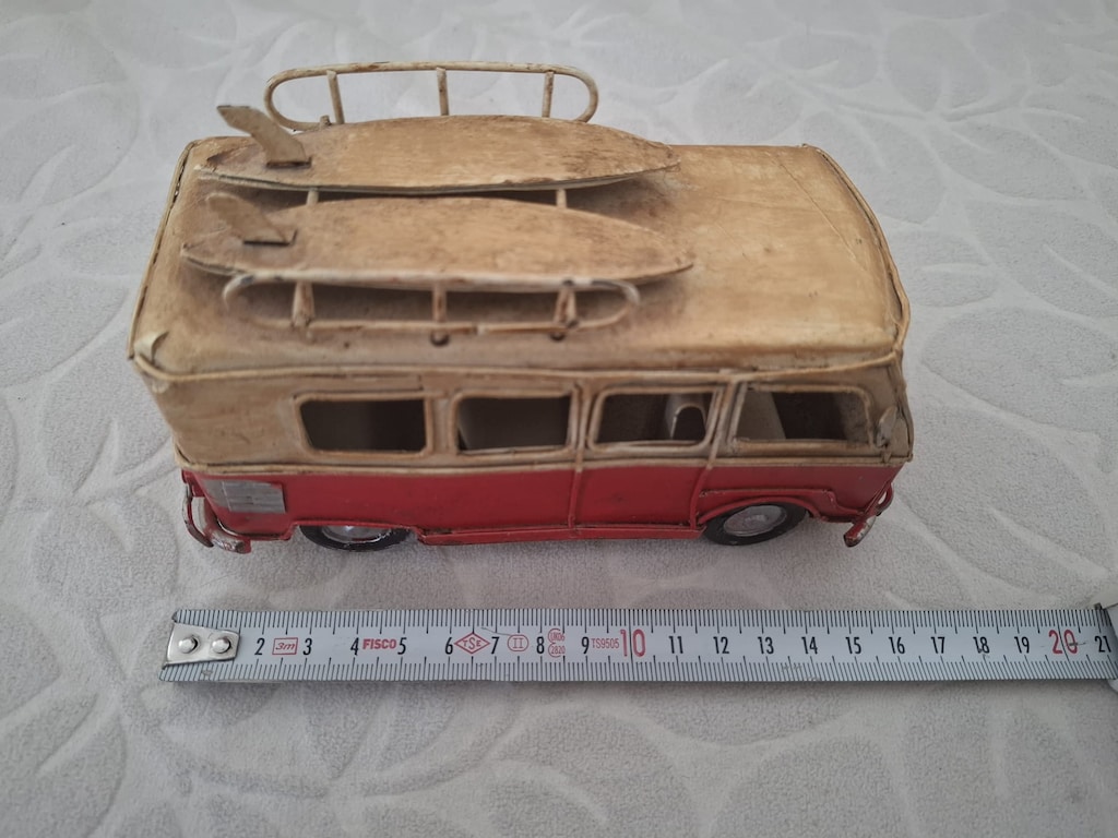 Dekoratif Metal Minibüs Vintage Vosvos TENEKE KARAVAN - 4