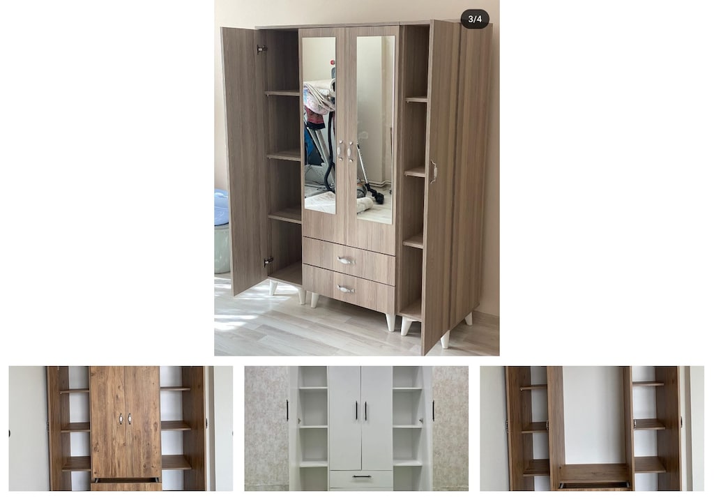 4 kapaklı elbise dolabı hqkmohggzx - 4