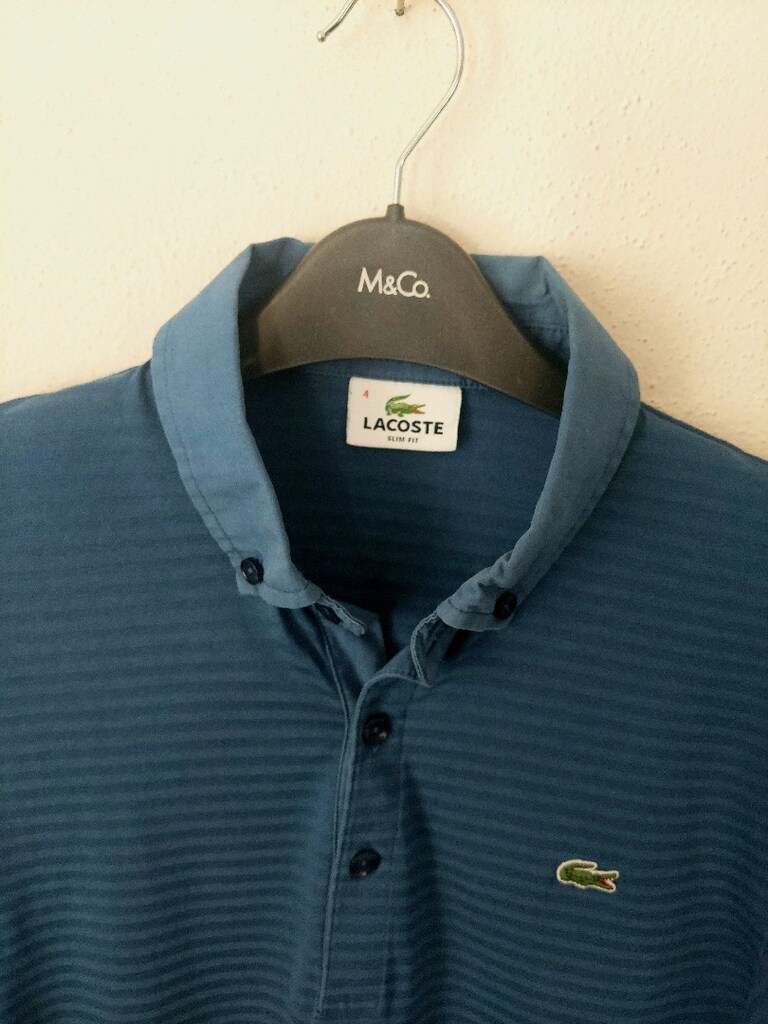Lacoste erkek mavi polo yaka tshirt - 2