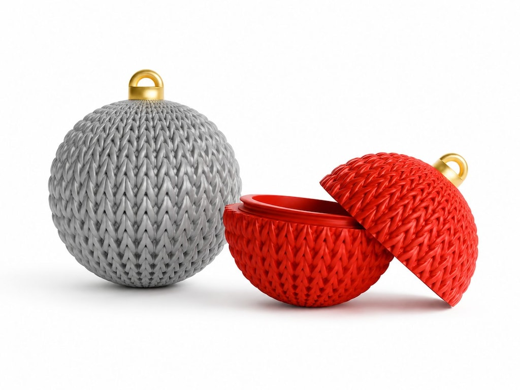 Yapı3D Yılbaşı Topu Saklama Kutusu 2 Adet Dekoratif Küre - 5