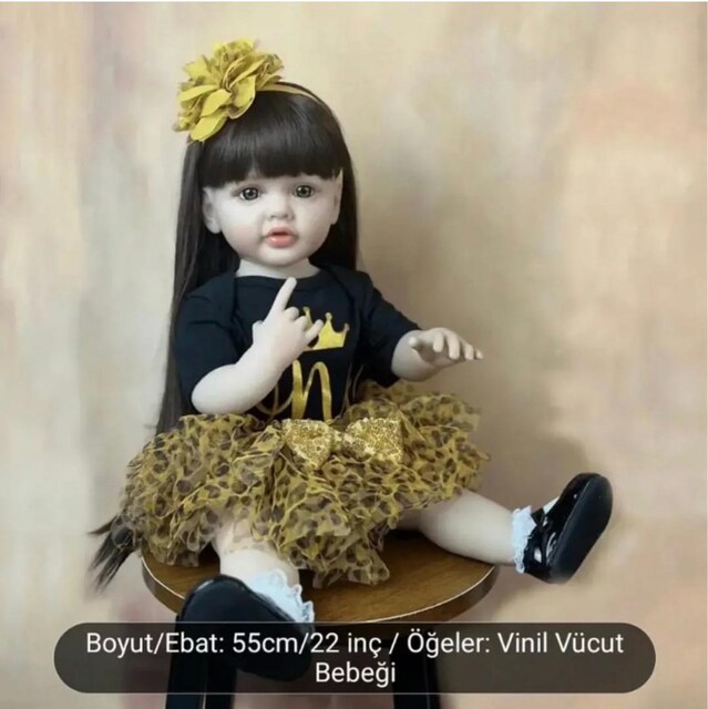 55 cm reborn gerçekçi oyuncak bebek