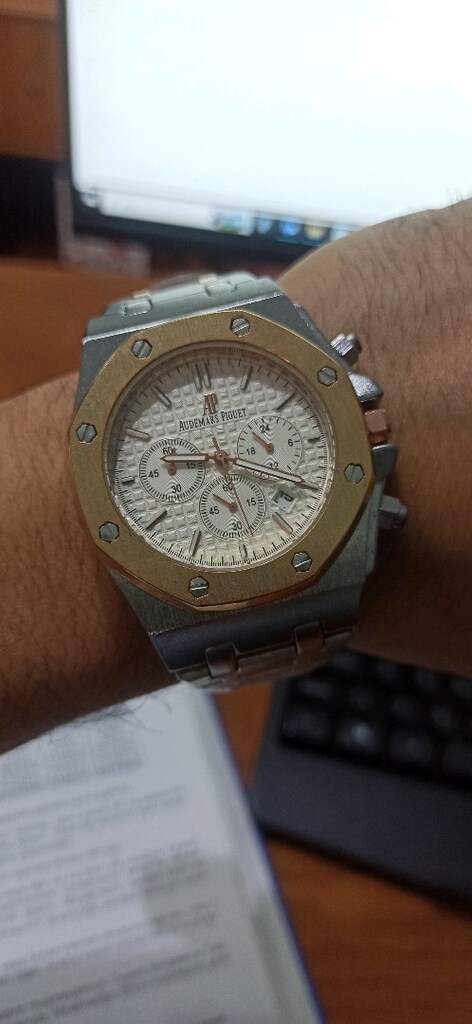 Audemars Piguet fonksiyonlu takvimli pilli çelik kol saati - 3