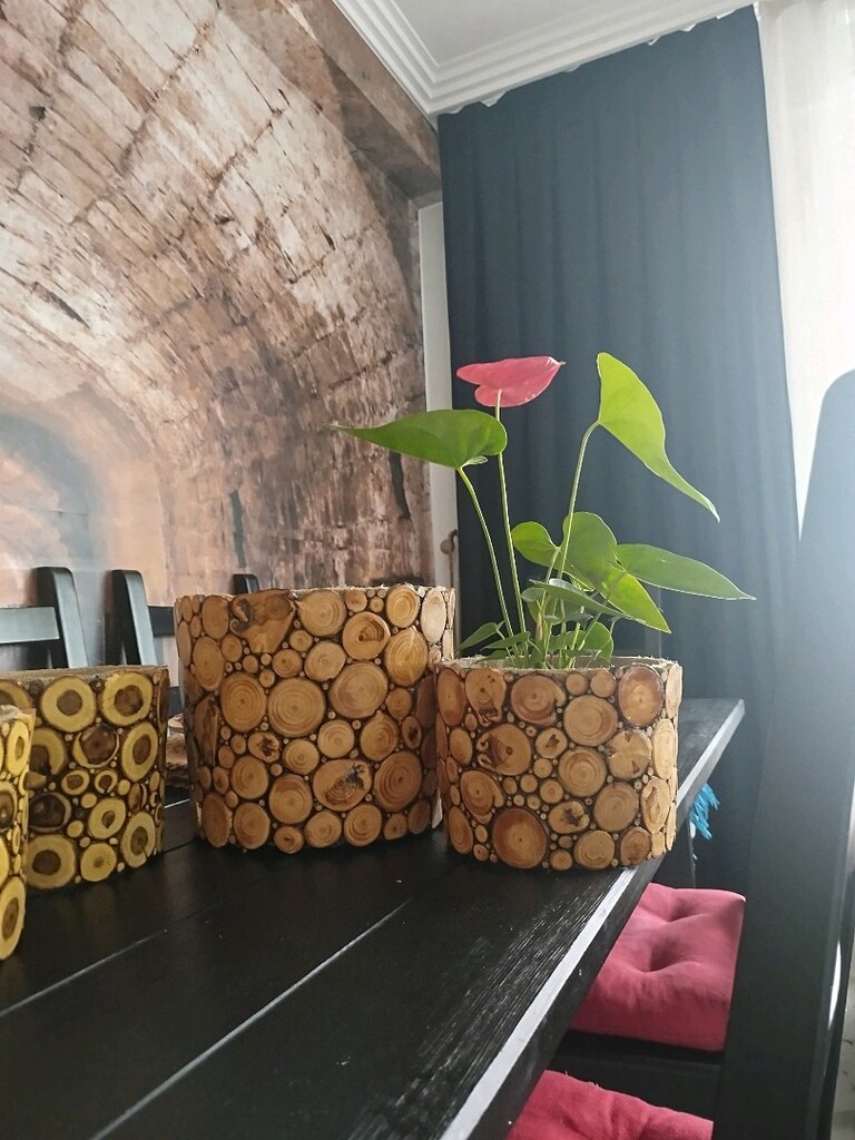 dekorotiv ahşap saksı - 12