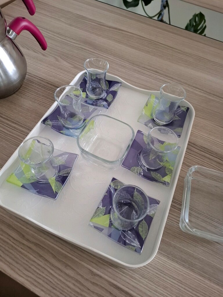 çaydanlık, tepsi, bardak - 7