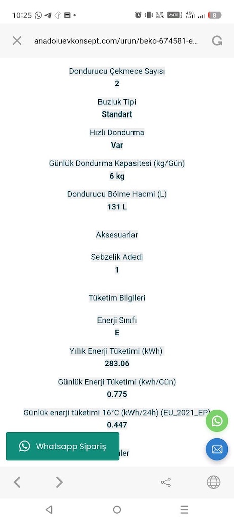 674581 EI No Frost Inox Leke tutmayan Buzdolabı - 14