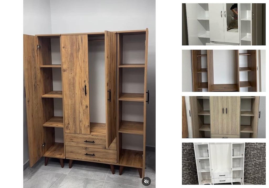 4 kapaklı elbise dolabı iprwnjlhfh - 3