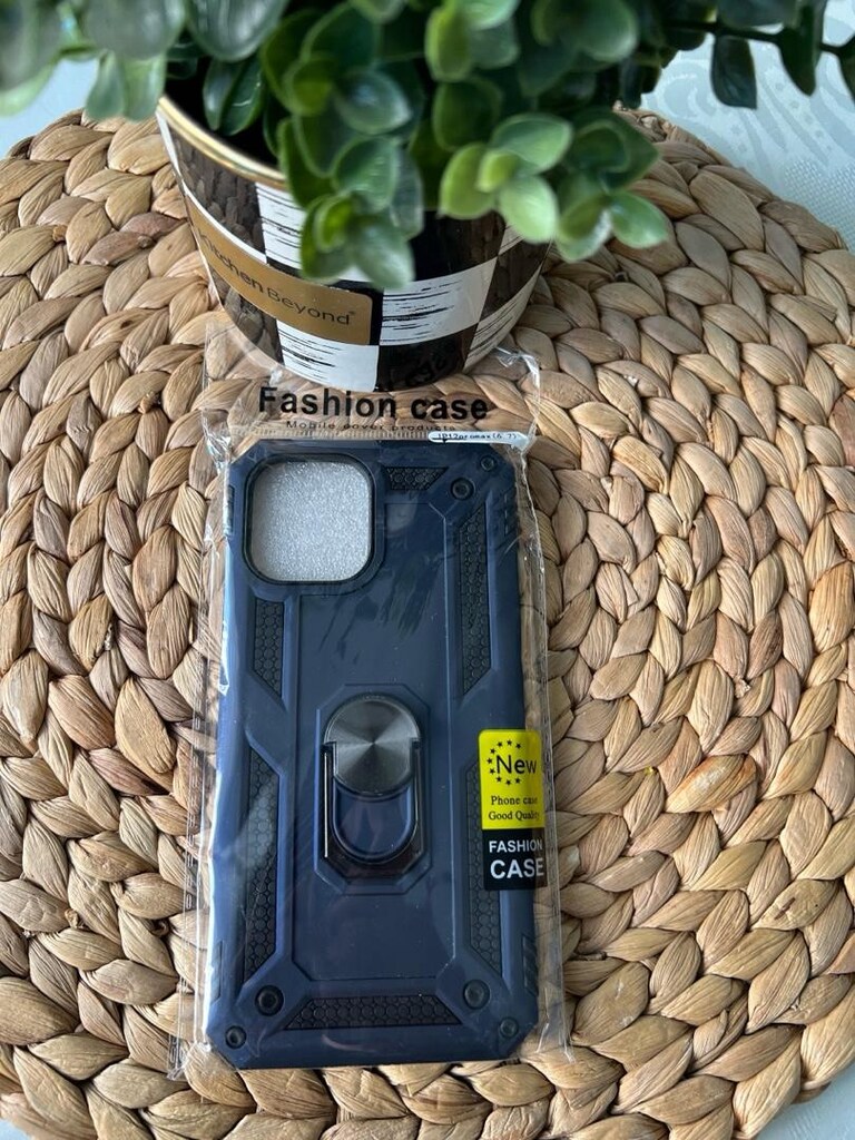 iPhone 12 Pro Max Uyumlu Silikon Kılıf Zırhlı Yüzüklü Antishock Darbe - 3