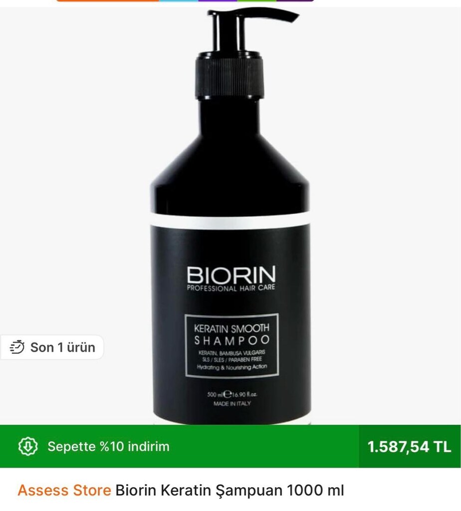 Biorin %100 doğal keratin şampuanı - 8