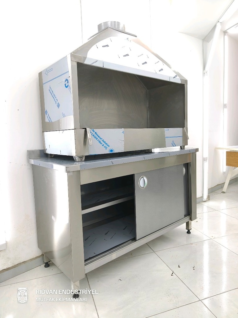 ocakbaşı mangal kömürlü ızgara ocak barbekü krom tezgah krom mangal - 8