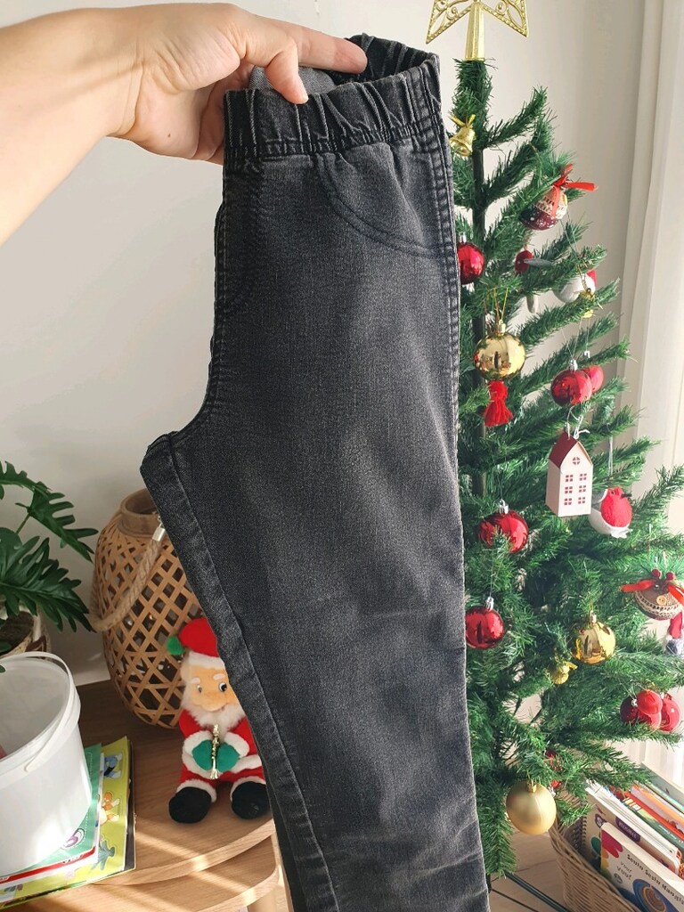 HM H&M Kadın Elastik Bel Denim kot tayt skinny Pantolon - 2