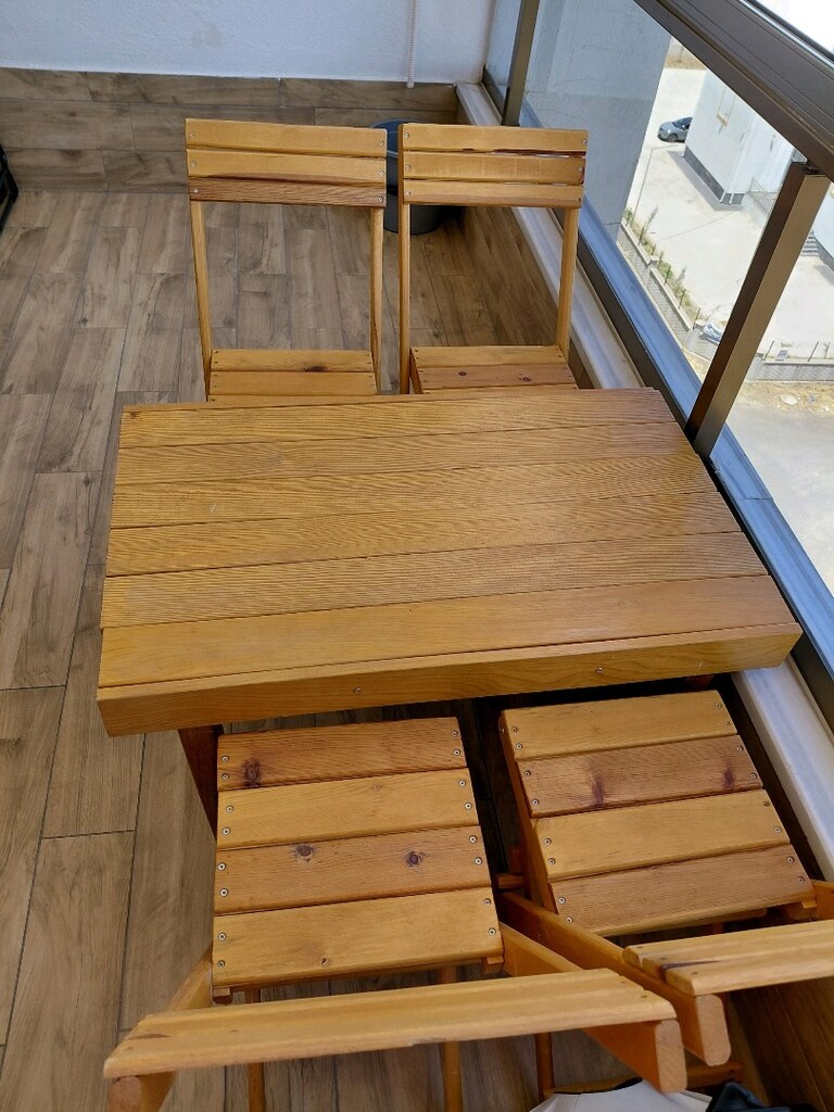 ahşap balkon takımı - 2