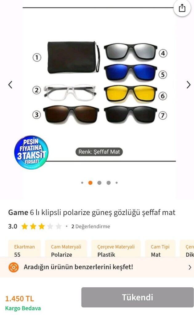6'lı Polarize Güneş Gözlüğü - 2