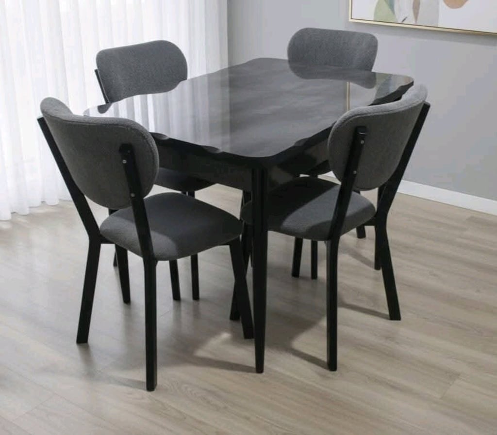 İmalattan Sıfır - Full MDF High Gloss Lüks Yemek Masası Takımı KAÇMAZ - 6