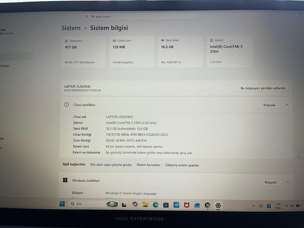 Asus Expertbook Laptop