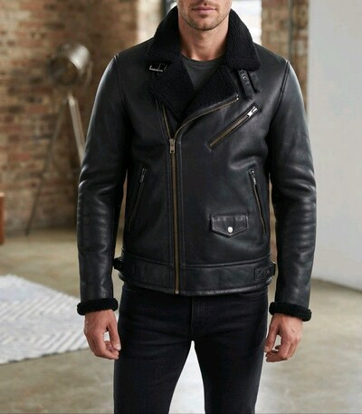 Defacto Siyah Deri Biker Ceket