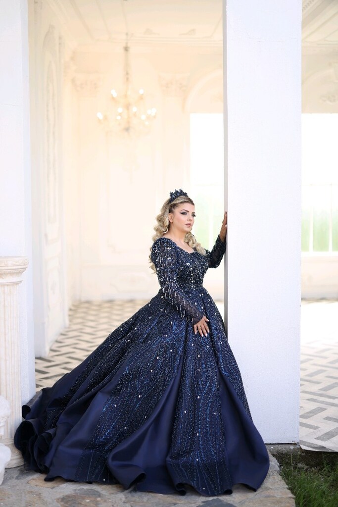 38 BEDEN NİŞANLİK LACİVERT OZEL TASARIM - 11