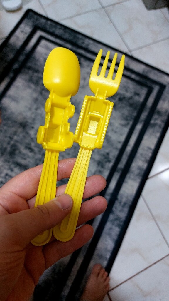 çocuk kaşık çatalı beslenme yemek kaşığı ve çatalı - 2