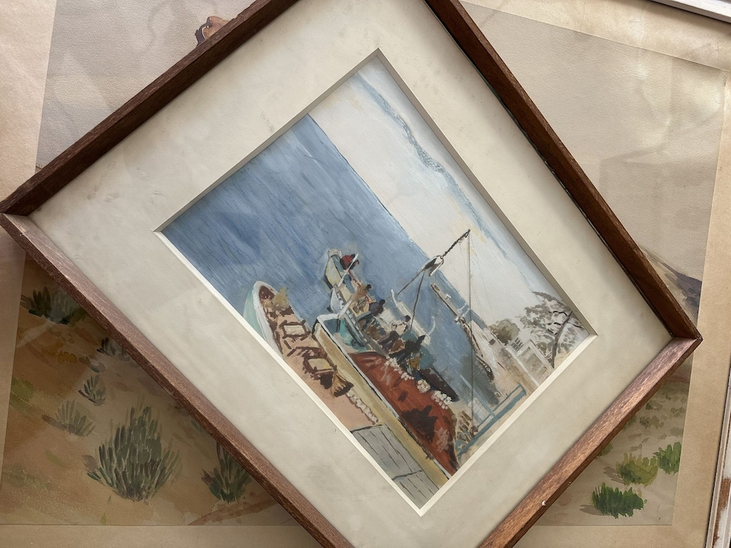 Ressam Hayri Arı İmzalı Yağlıboya Tablo - Maltepe Sahili - 3