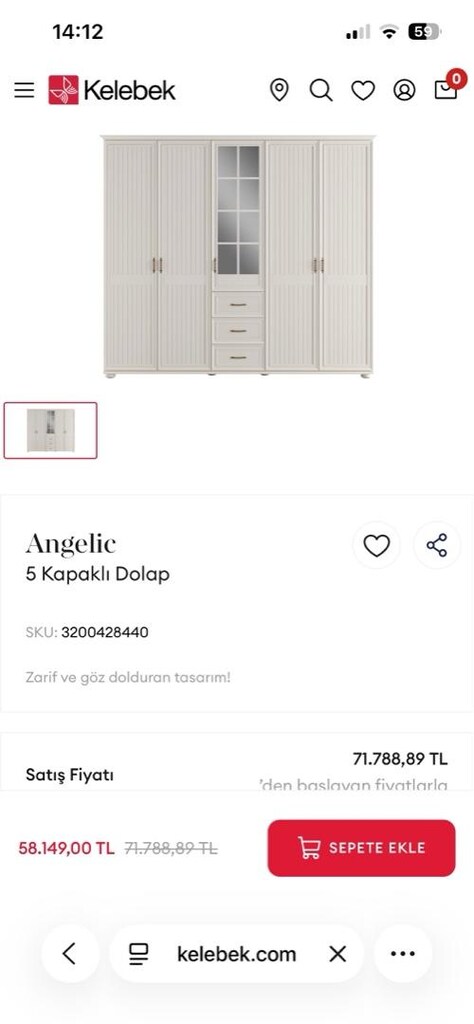 kelebek mobilya gardrop Şifonyer komodin - 2