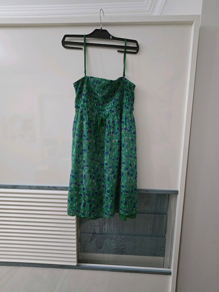 yeşil mini elbise(koton marka) - 2