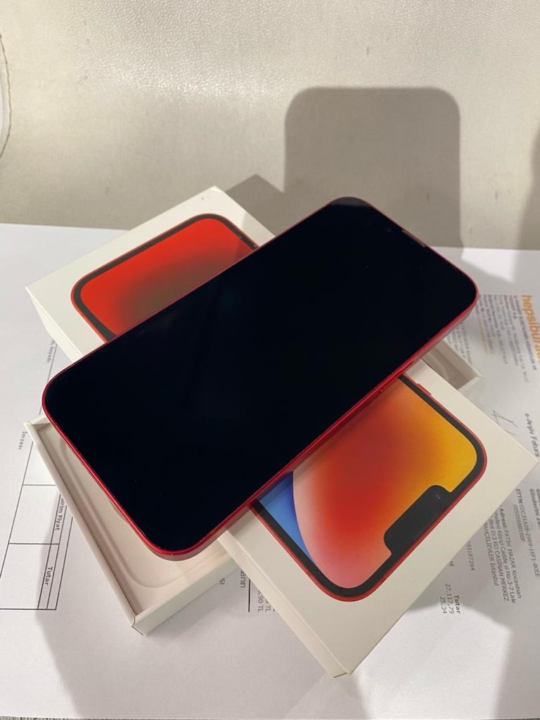 KUTULU FATURALI İPHONE 14 128 GB KIRMIZI