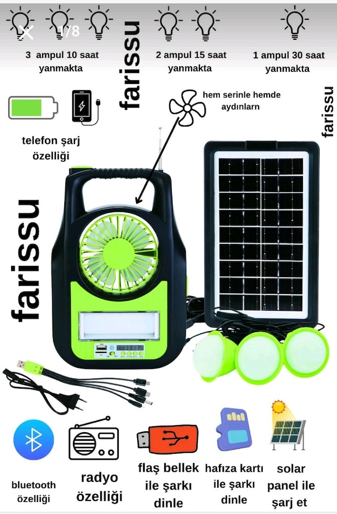 Taşınabilir Güneş Enerjili Aydınlatma Sistemi – Solar Panel - 4