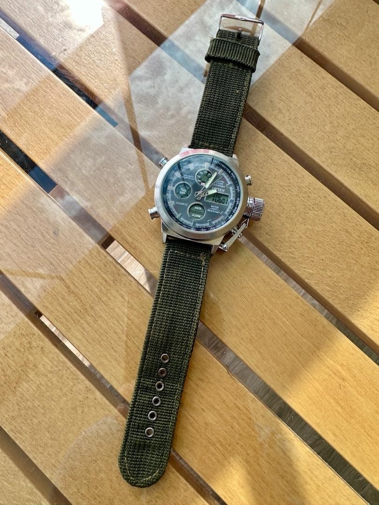 Ohsen Analog Dijital Nato Kayışı Kol Saati - 2