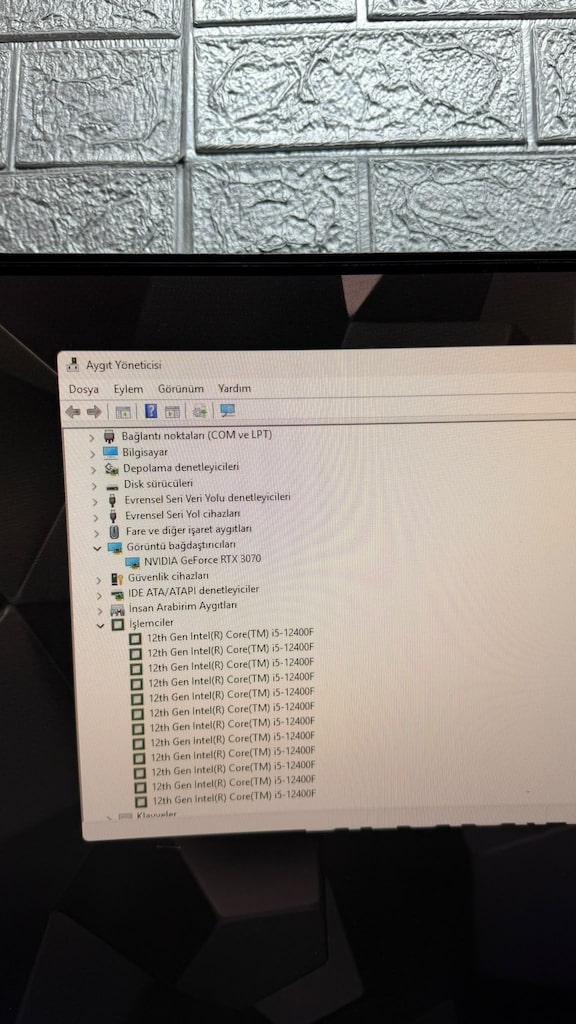 " TEMİZ " i5 12400F / RTX 3070 8GB / 16GB RAM - SİSTEM - 4