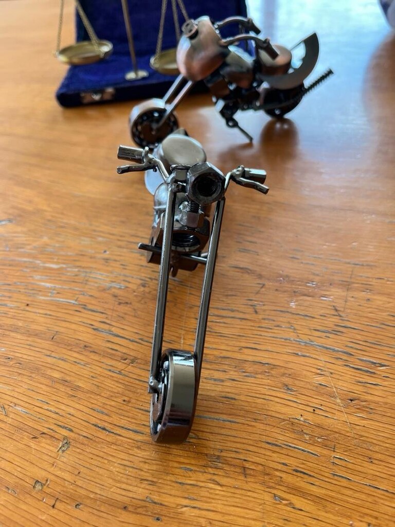 metal motosiklet ve terazi dekoratif set - 3