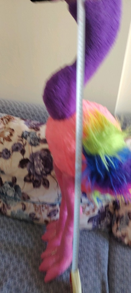 2 adet Renkli 70 cm peluş flamingo - 12