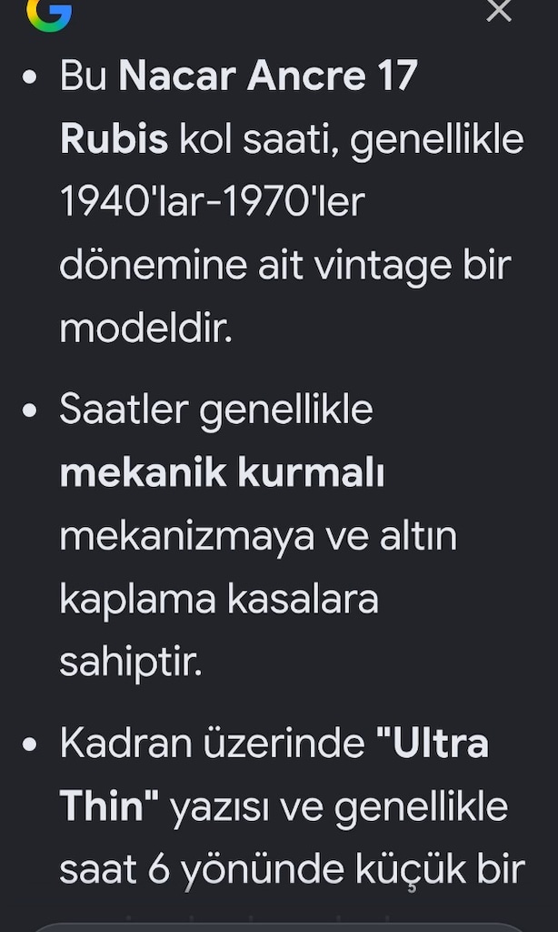Antika Koleksiyonluk Nacar kurmalı erkek kol saati. fond s acıer - 5