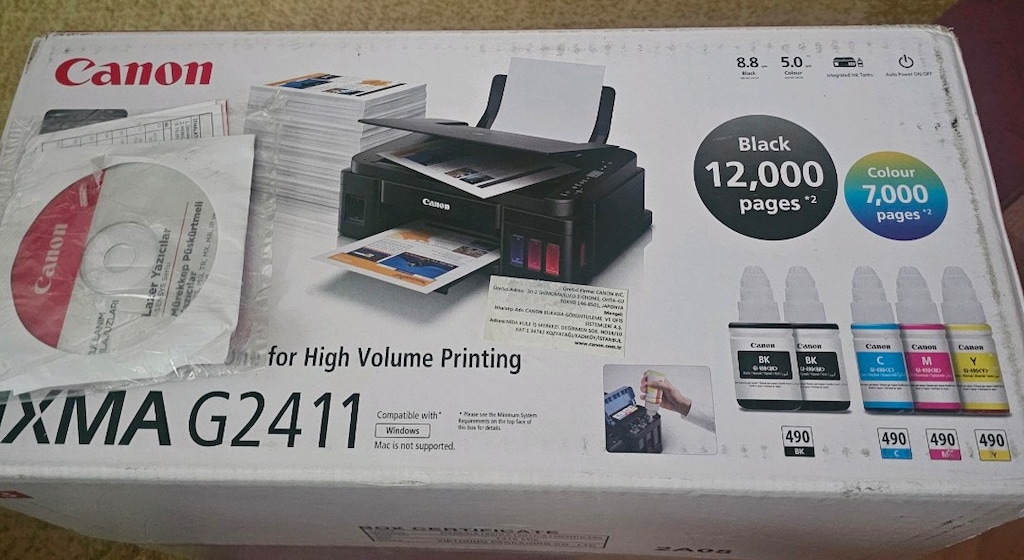 SIFIR Canon PIXMA G2411 Tanklı Çok Fonksiyonlu Yazıcı - 2