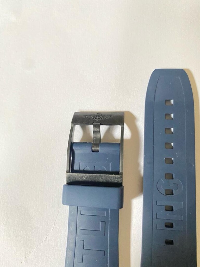 Breitling lacivert 24 mm silikon kordon tokalı - 9