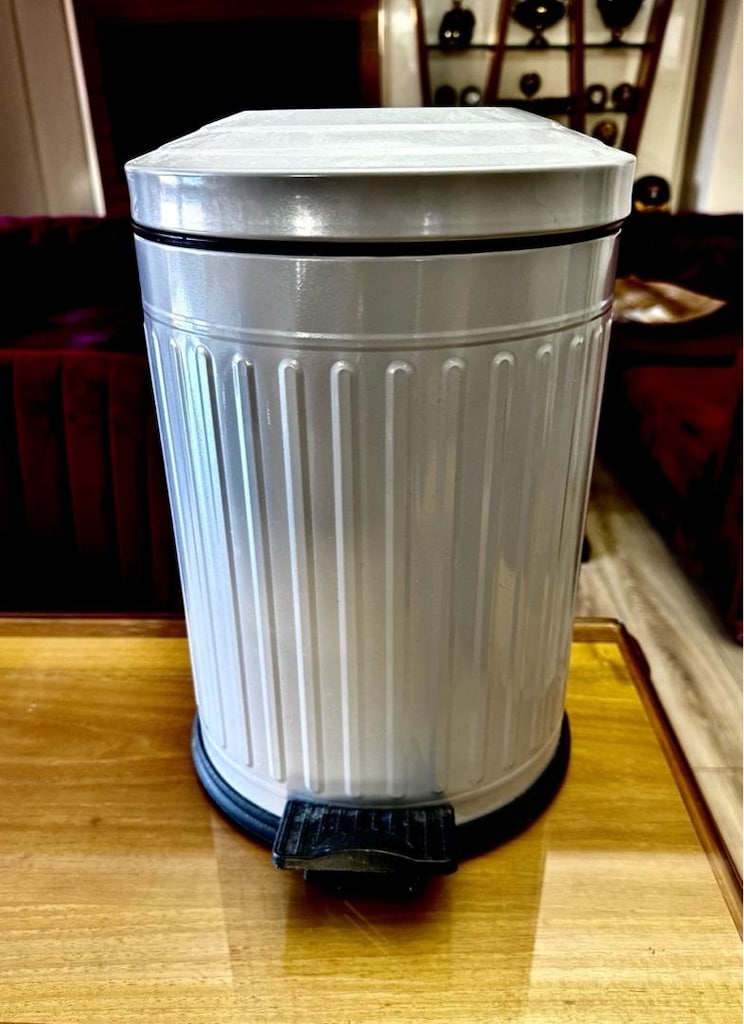 ‼SIFIR/Retro/Amortisörlü Sessiz Kapak,16L İç Kovalı Çöp Kutusu.