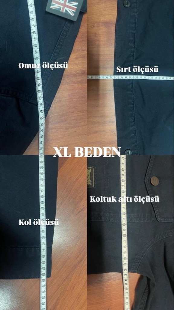 TRIUMPH marka erkek motorcu montu xl beden - 8