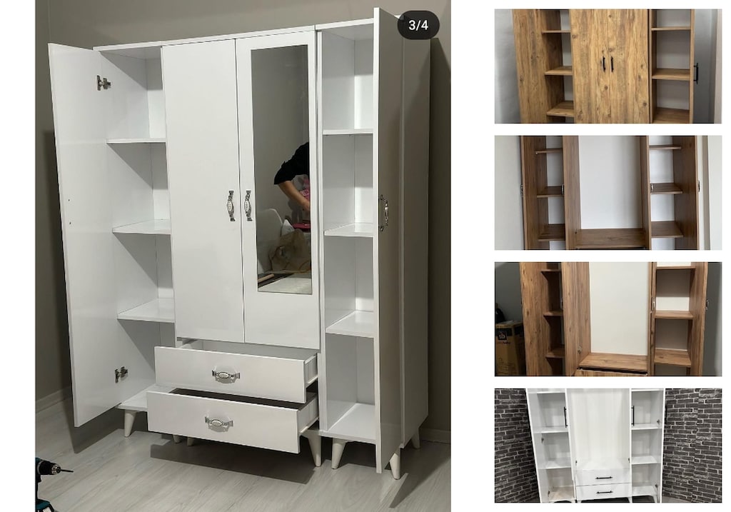 4 kapaklı elbise dolabı ejztrjtnpq - 3