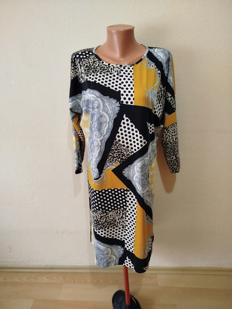 Yeni gibi çok rahat kumaşı elastan elbise. Boy 93 cm - 6