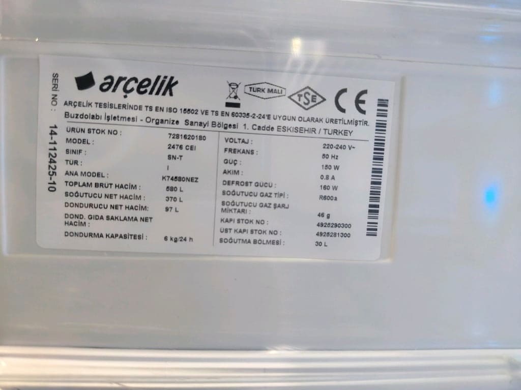 15.000 TL Etkin Arçelik inox 580 litre XL no frost yeni nesil çok temi - 9