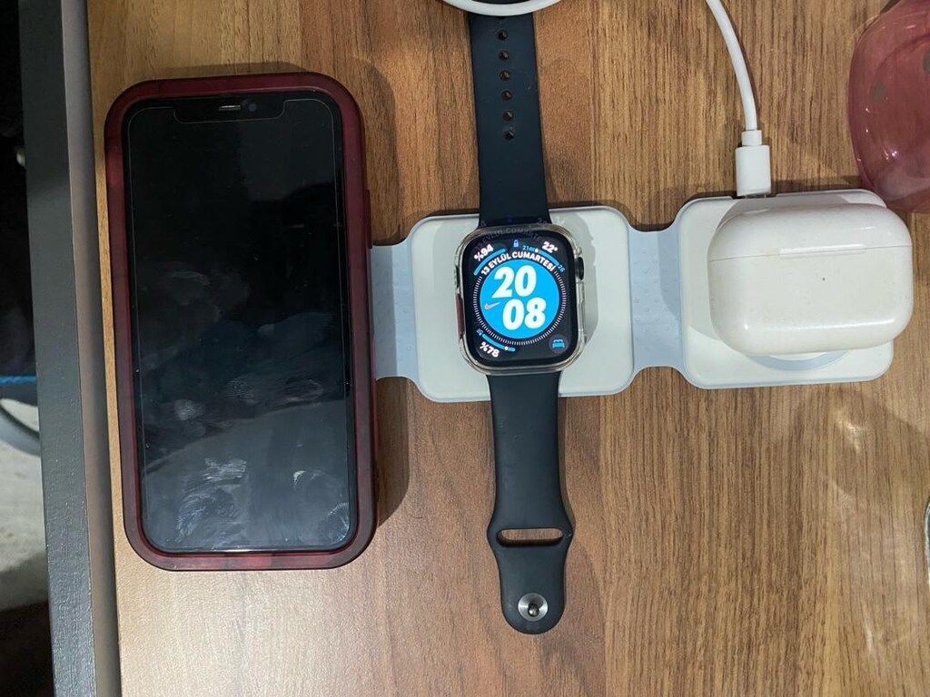 3’ü 1 Arada Manyetik Kablosuz Şarj Standı (iPhone – Watch – AirPods Uy - 3