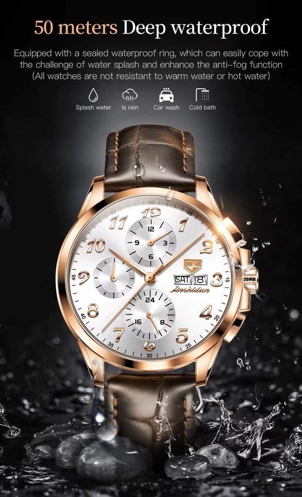 Jsdun Luxury Automatic Self Winding Watch - 6