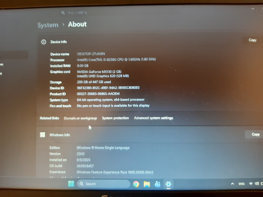 Intel i5 8.Nesil - 8GB RAM - 2GB MX130 Ekran Kartlı Laptop - 3