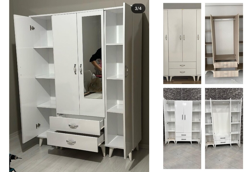 4 kapaklı elbise dolabı khgvhiiefz - 5