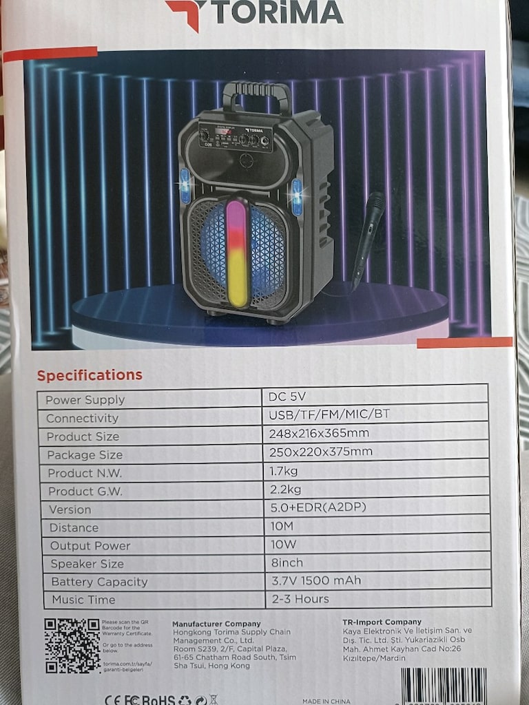 blutud spiker hoparlör radyo karaoke kumandalı Led lambalı taşınabilir - 2