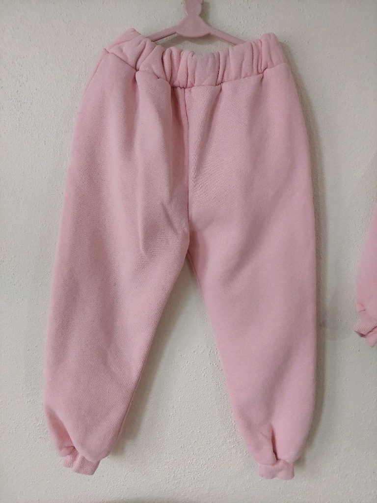 WOW inci süsleme Pembe Eşofman Takımı - 9