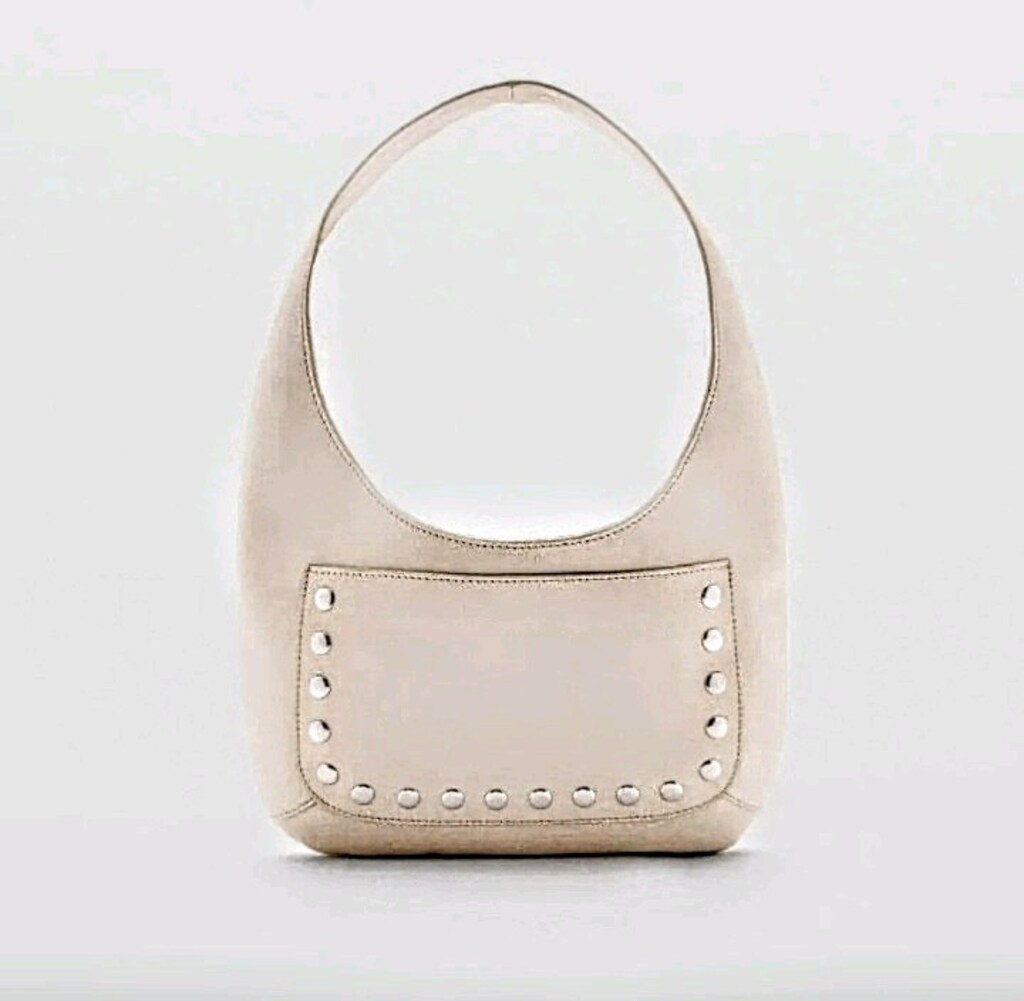 #Mango Gerçek Deri Zımbalı Çanta - 3