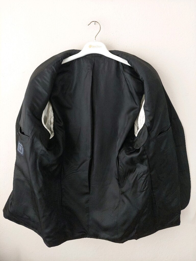 W erkek %100 yün 3 düğmeli blazer ceket - 3