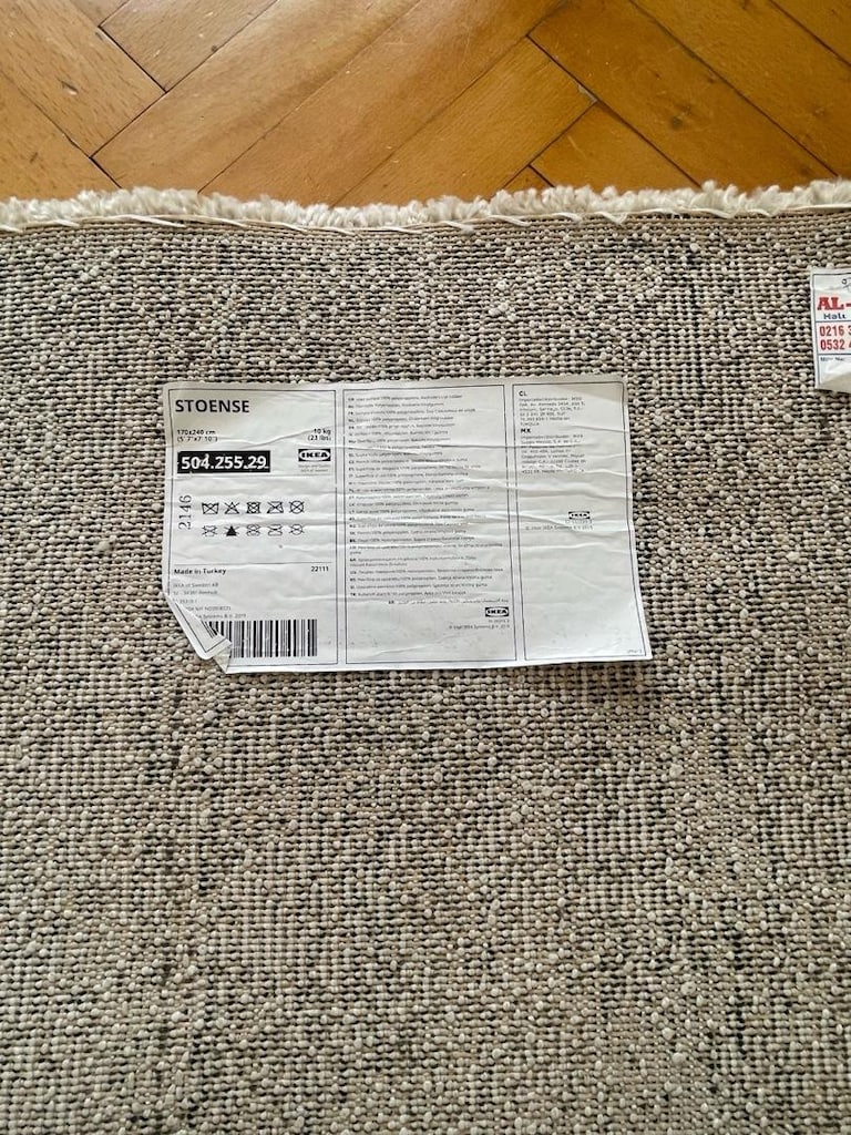 Krem rengi Halı - 6